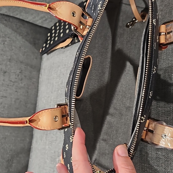 Dooney & Bourke Domed Signature Leather Satchel - Picture 5 of 10